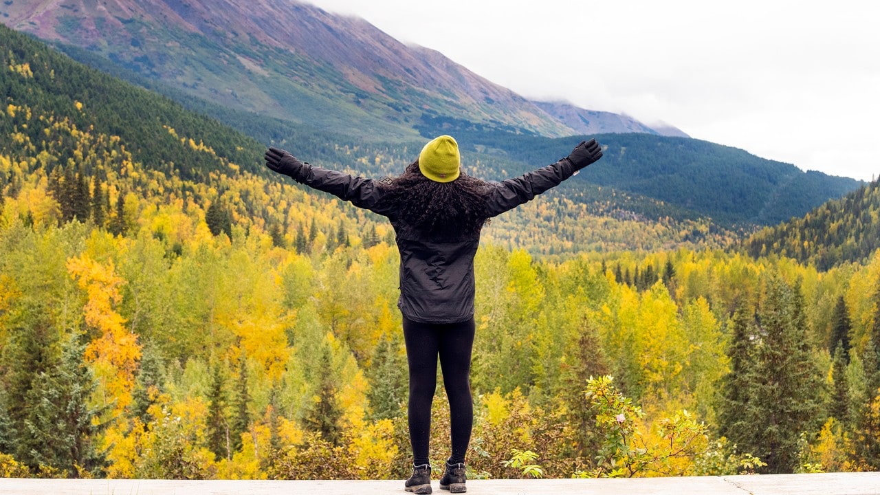 Seward Highway's Canyon Creek Overlook features stunning views of the Kenai Peninsula.