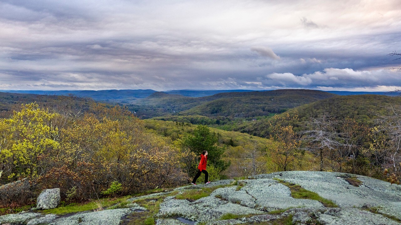 Waramaug's Rock in Macricostas Preserve provides stunning views of surrounding countryside.