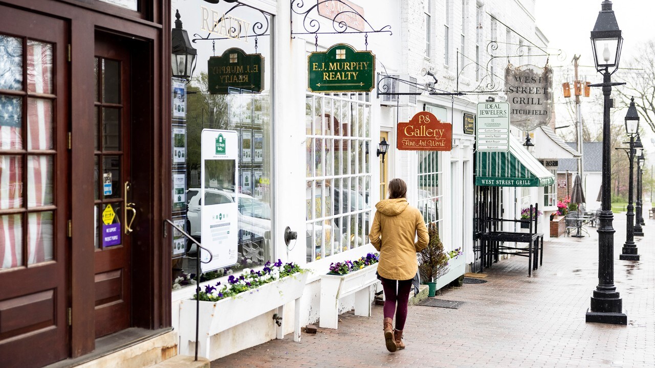 Downtown Litchfield features 18th century architecture with charming shops and restaurants.