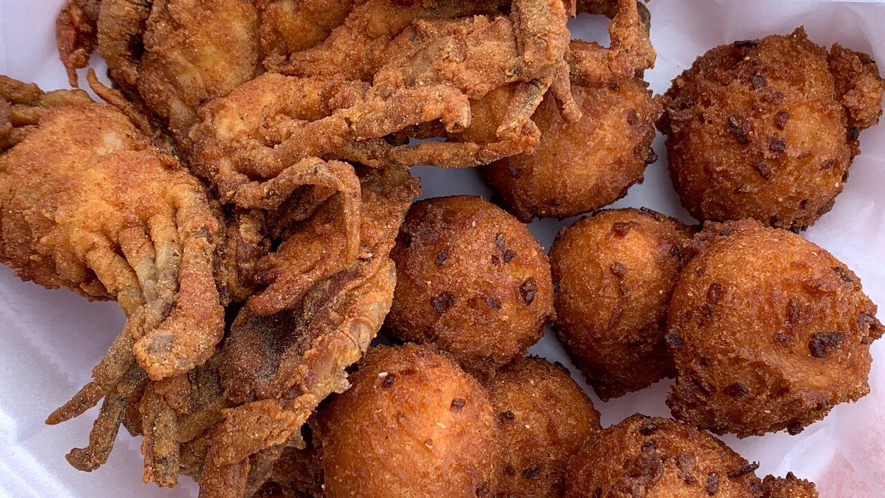 Soft shell crabs are a local delicacy in the Outer Banks.