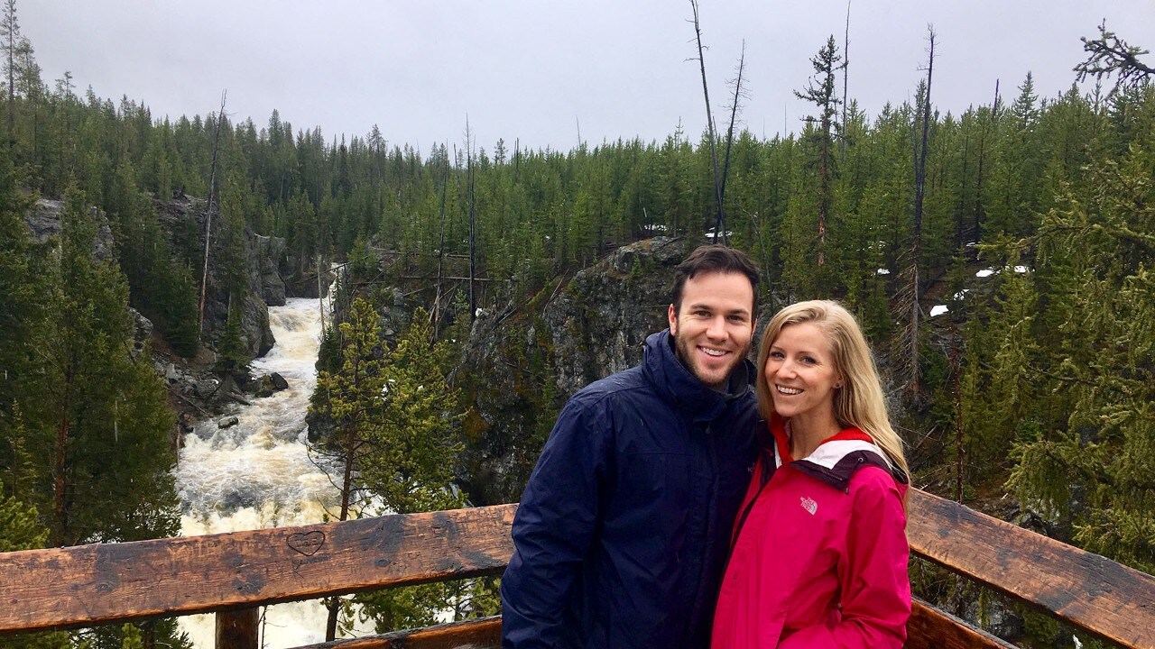 An overlook in Yellowstone National Park