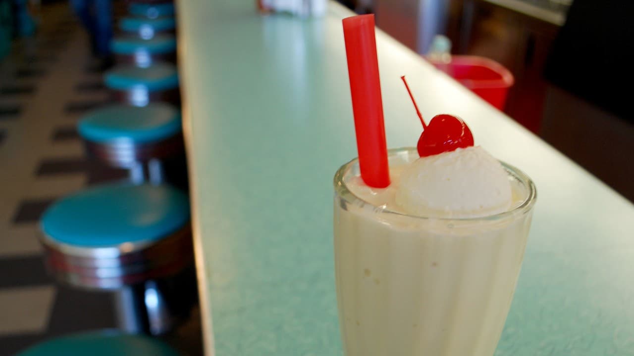 Enjoying a classic vanilla milkshake at Brent's Drugs is like going back in time.