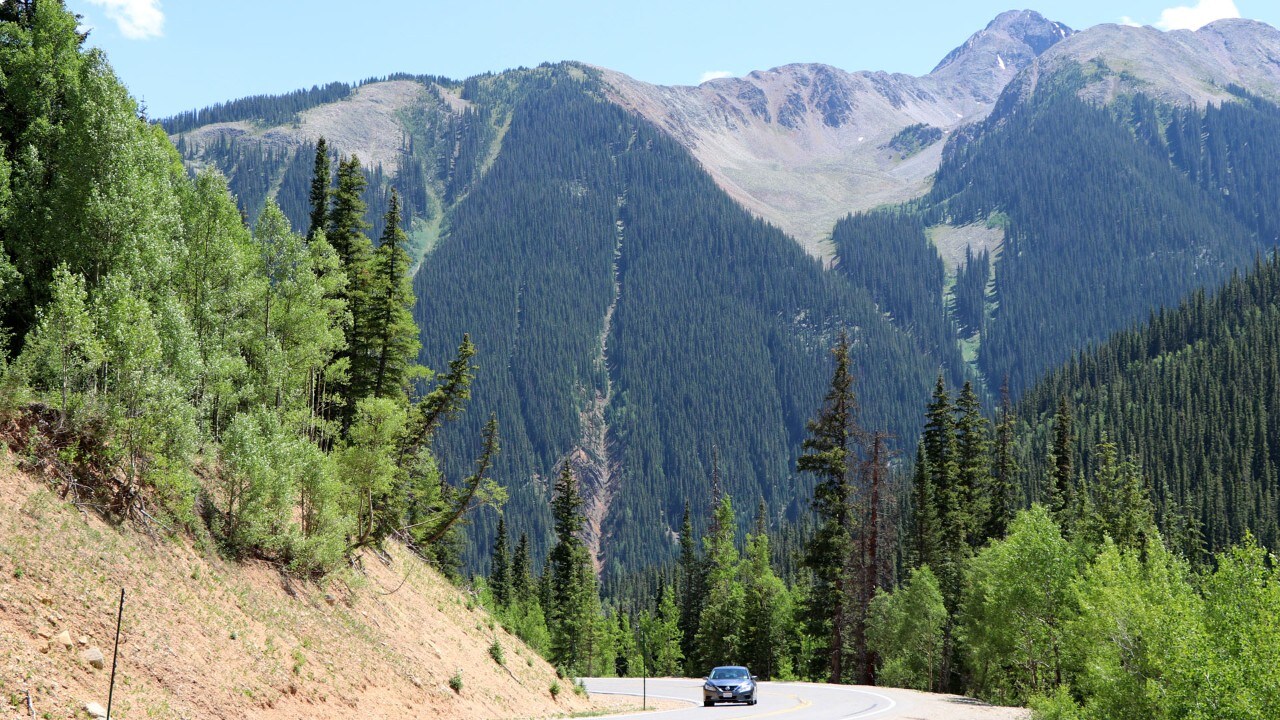 The scenic San Juan Skyway