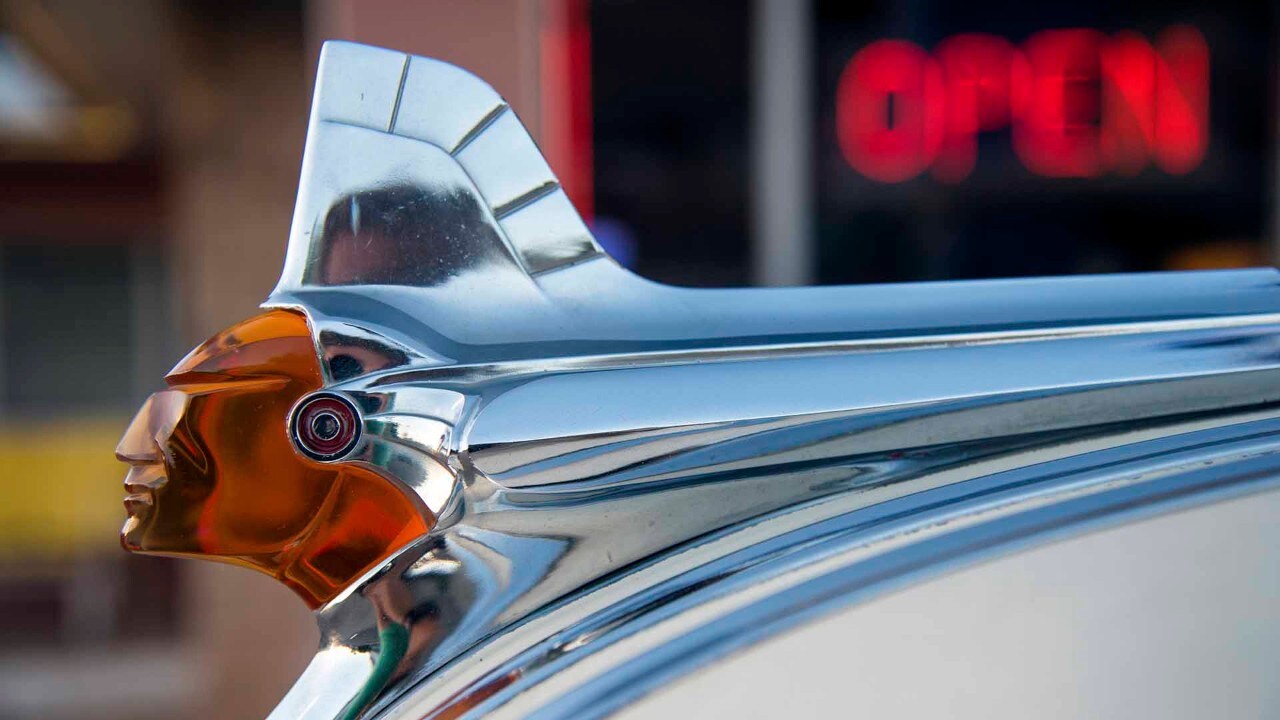 A vintage car in Tucumcari, New Mexico