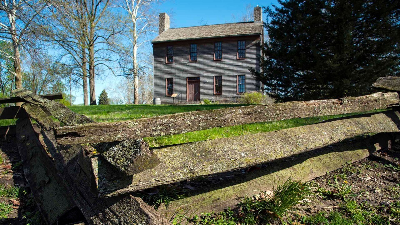 The Pottsville Courthouse in Lincoln, Illinois, is a reproduction of Logan County’s first seat of government. Abraham Lincoln argued cases in the original building