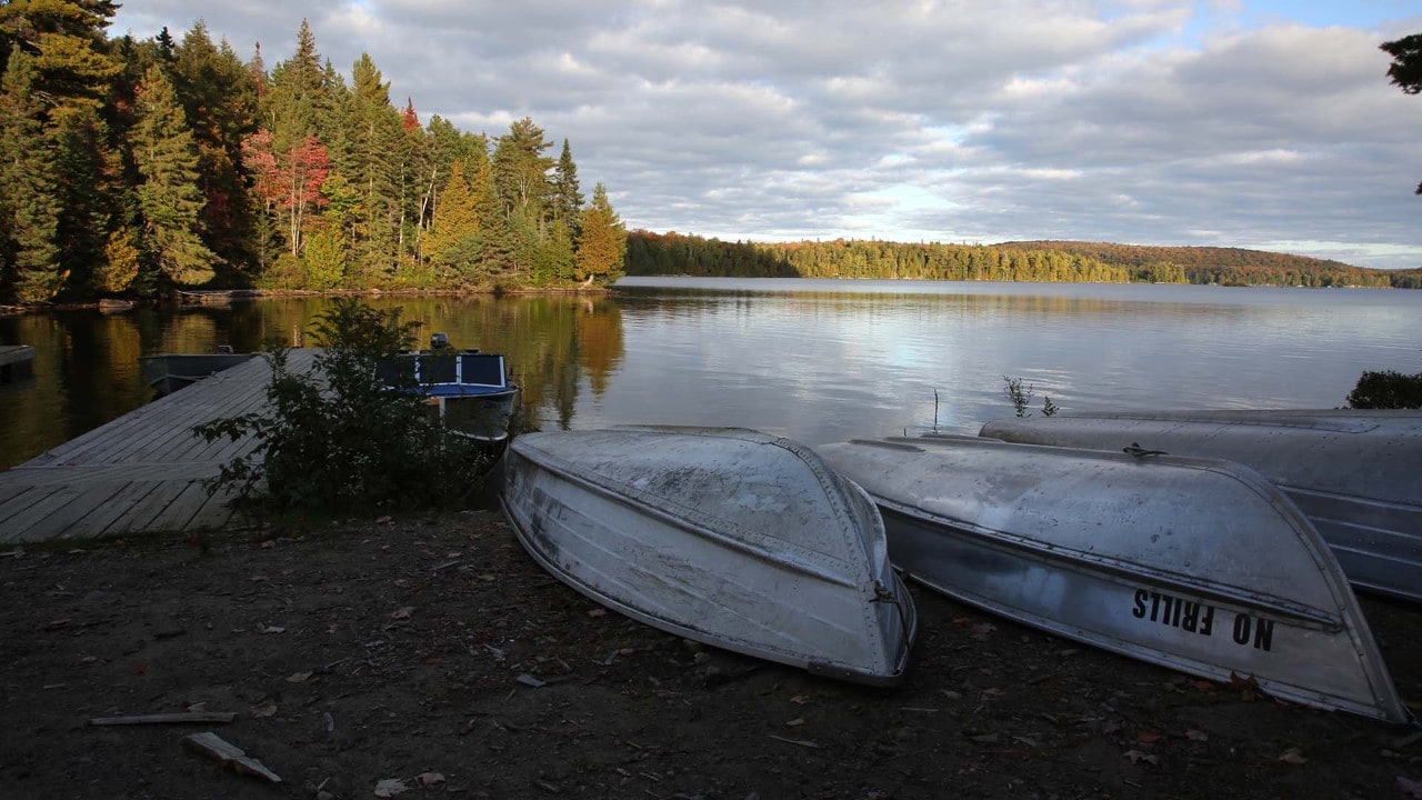 Boats at sunset