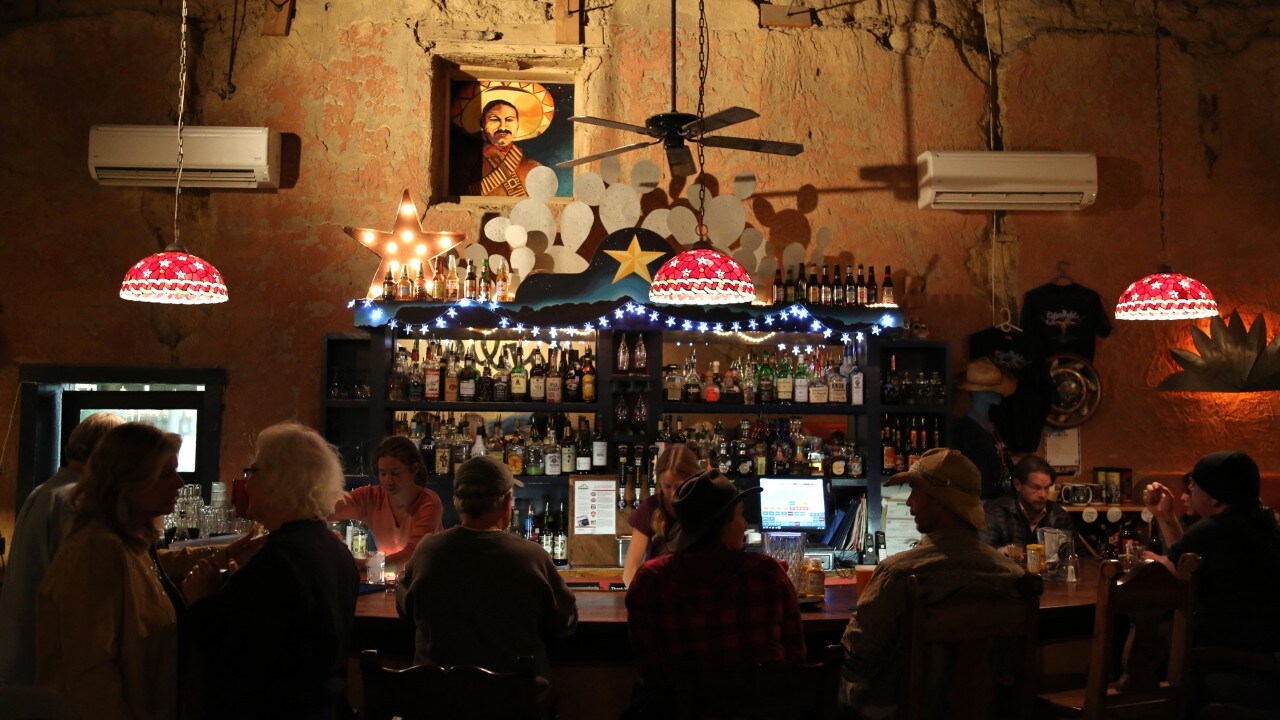 Patrons gather at the Starlight Theatre bar.