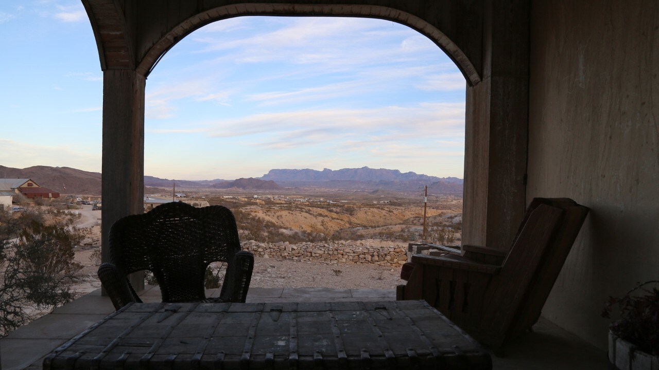 View from the porch of Howard E. Perry's home.