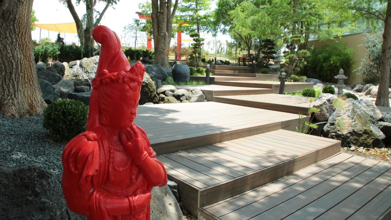 The Japanese Garden in the Amarillo Botanical Garden.