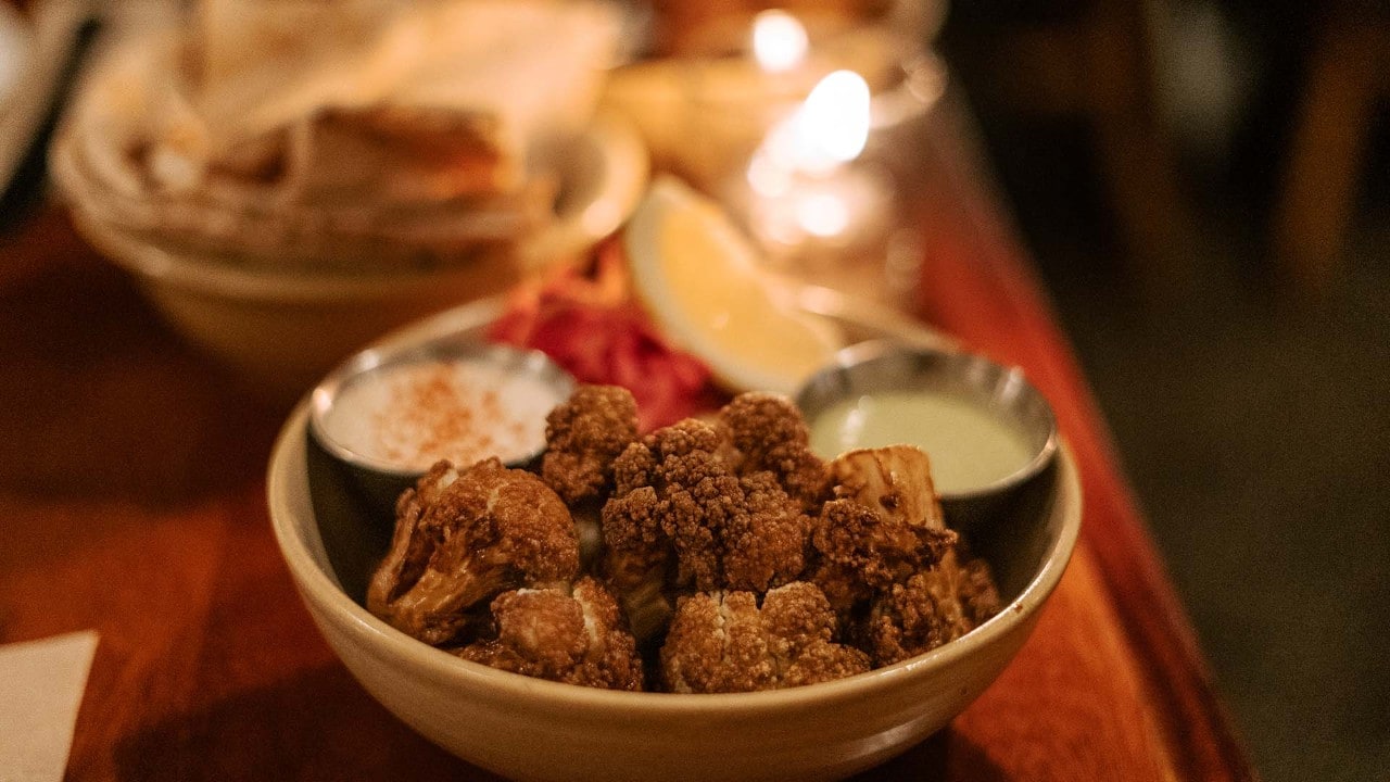 Browned, lemony cauliflower at Nuba