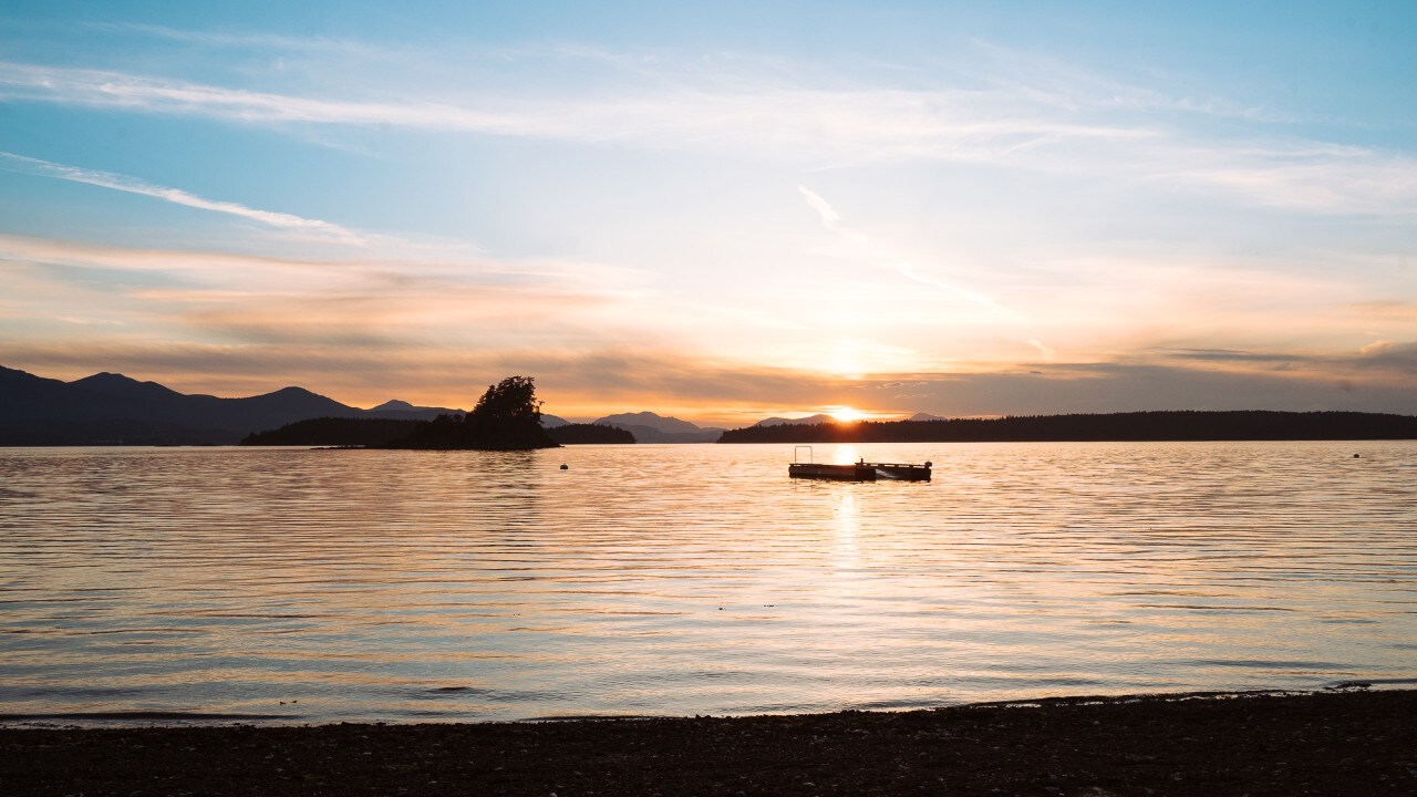 The day ends at Sunset Beach on Salt Spring Island.