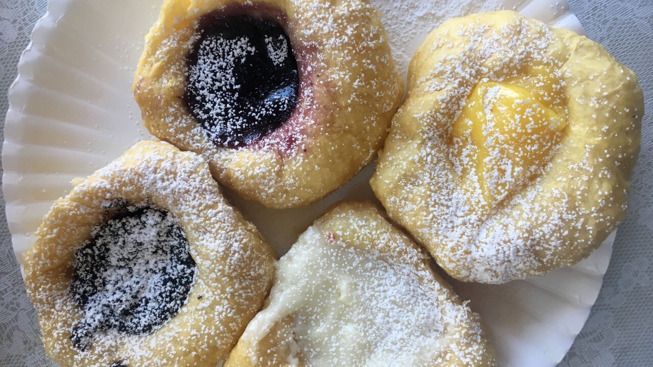 Fresh kolaches at the Sykora Bakery in Cedar Rapids, Iowa