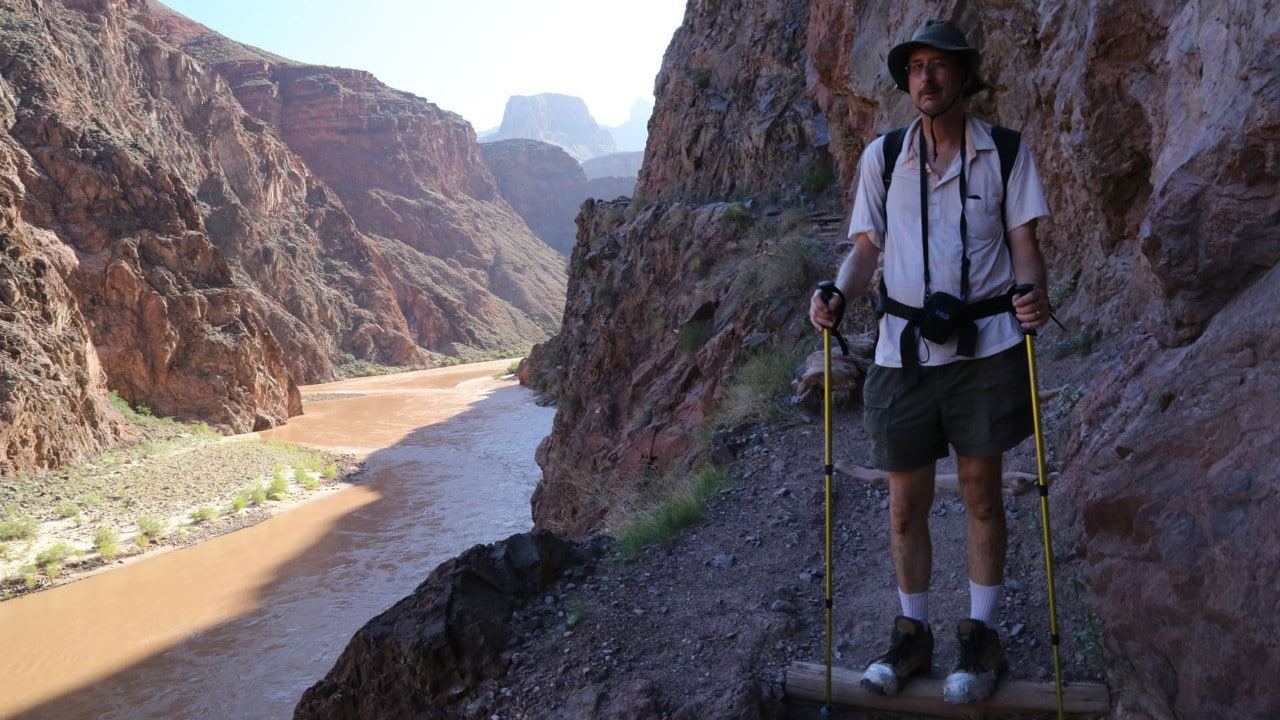 John Williams hikes the Bright Angel Trail.