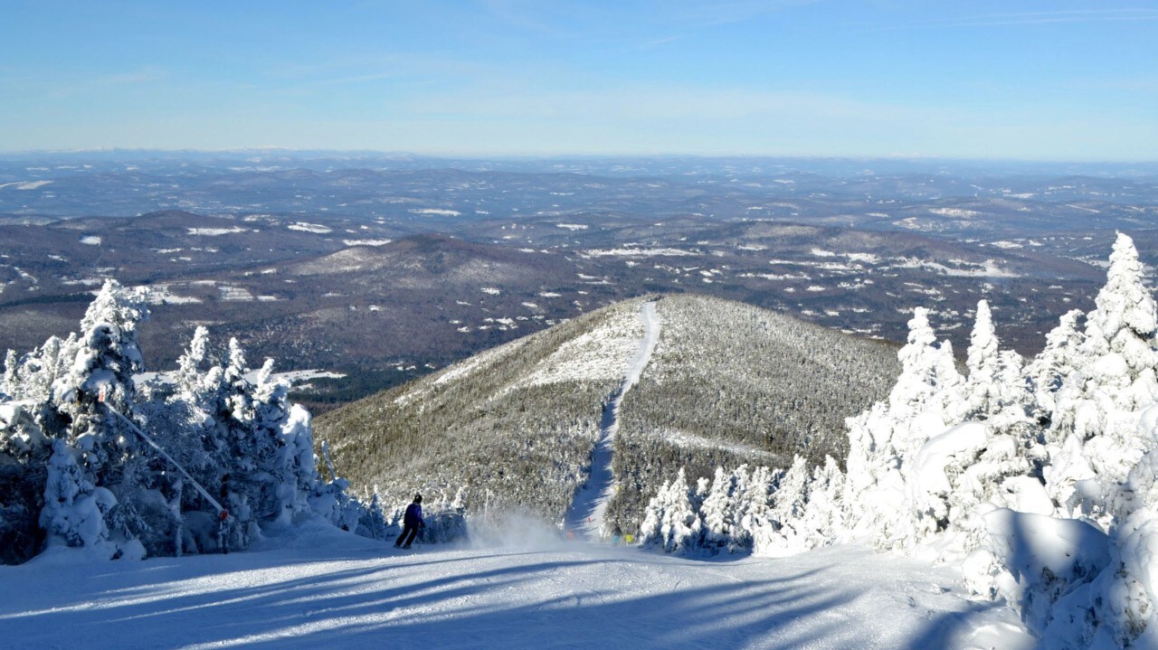 A run near the top of Cannon Mountain