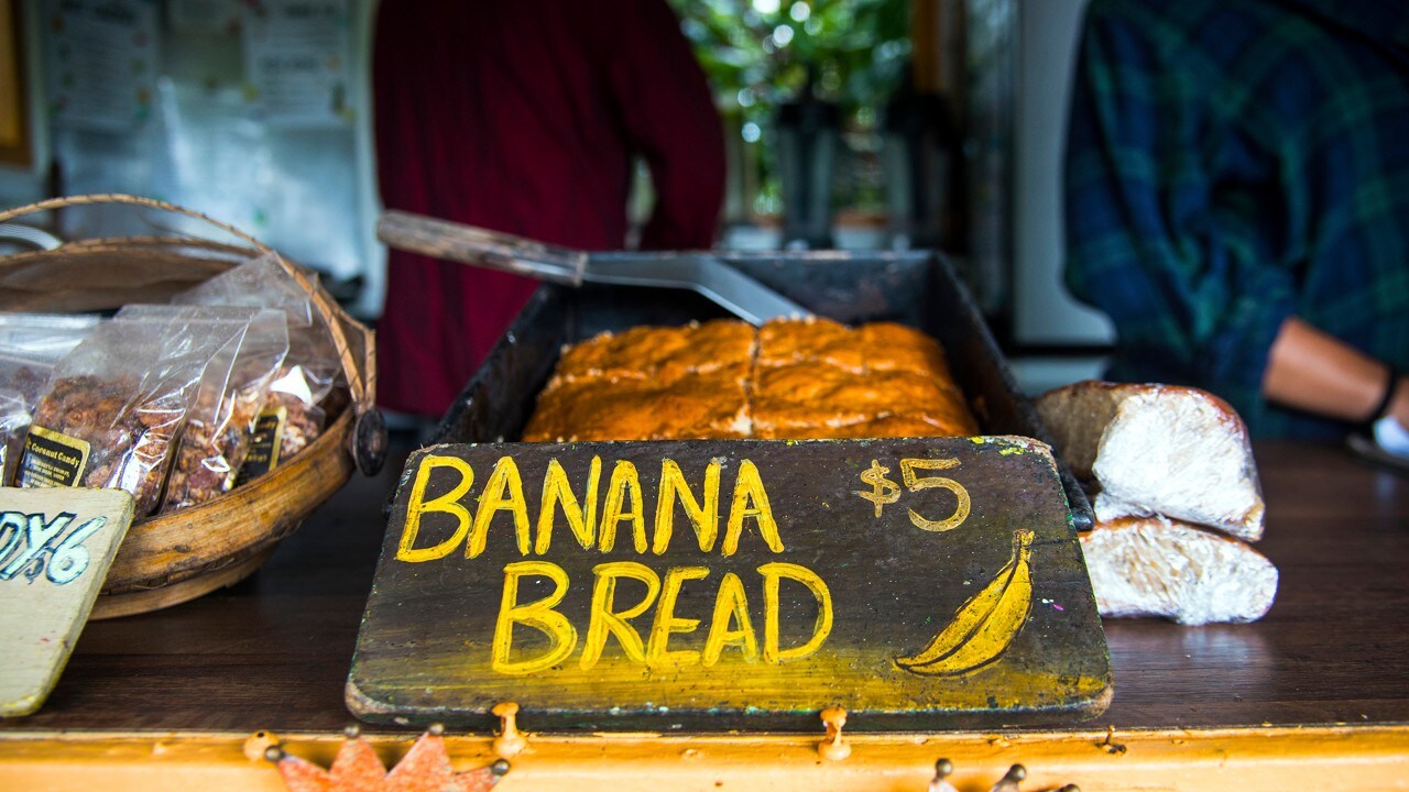 Fresh banana bread