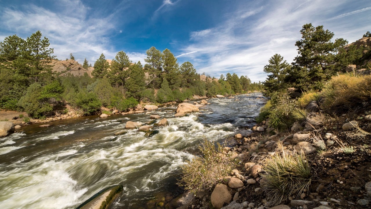 The Arkansas River begins near Leadville, Colorado.