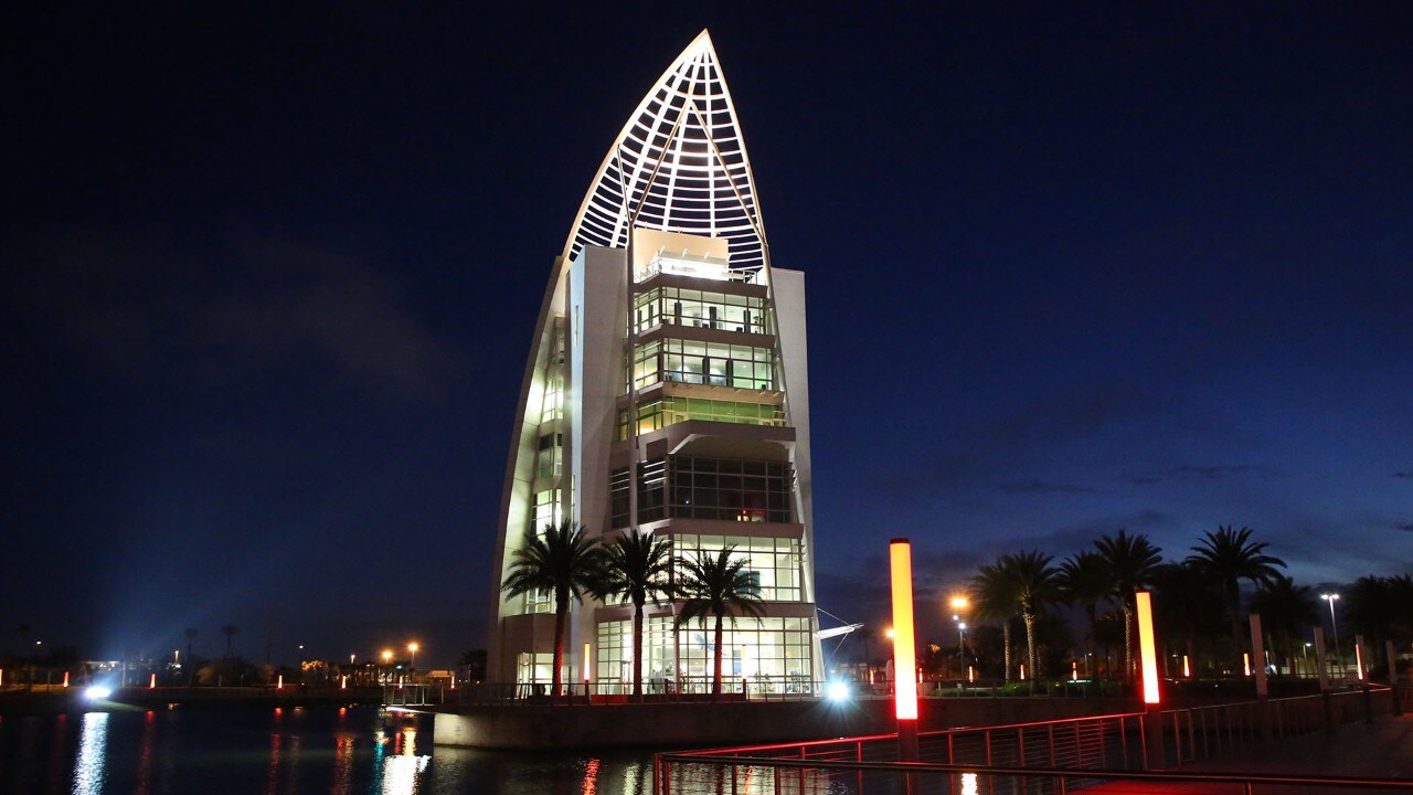 The Exploration Tower features 5,550 feet of exhibit space, a café, a gift shop and an observation deck.