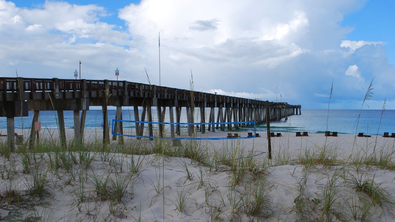 The sandy beaches of Panama City