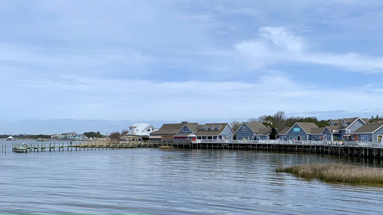 The Duck Town Boardwalk features coffee shops, boutiques and a general store.