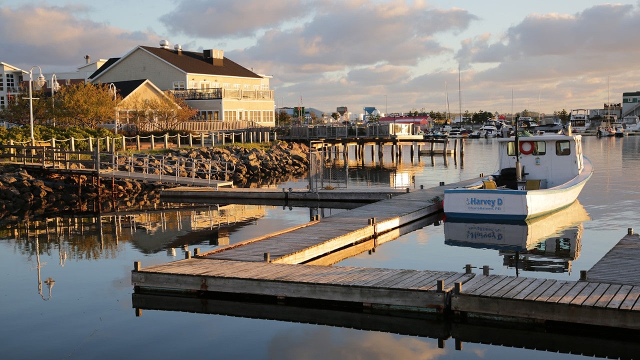 The Charlottetown waterfront is peaceful.