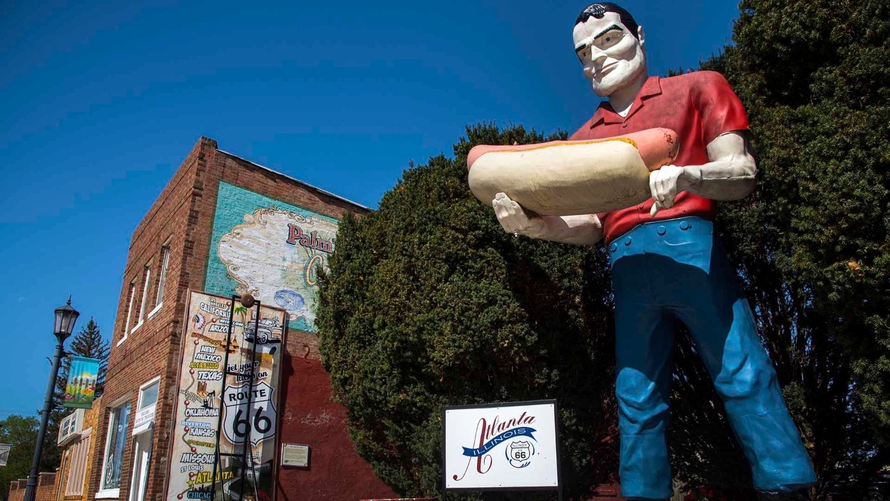 The Paul Bunyon statue in Atlanta, Illinois