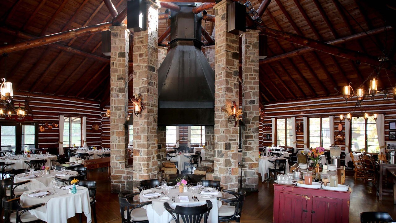 The dining room at Arowhon Pines