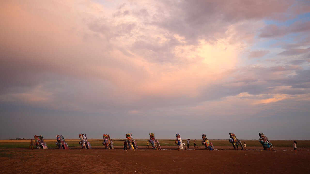 Cadillac Ranch was created by Chip Lord, Hudson Marquez and Doug Michels in 1974.