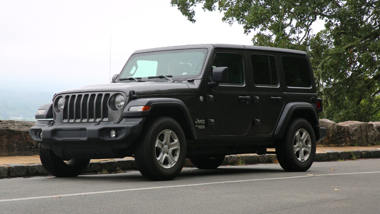 Exploring the national park in a Jeep Wrangler