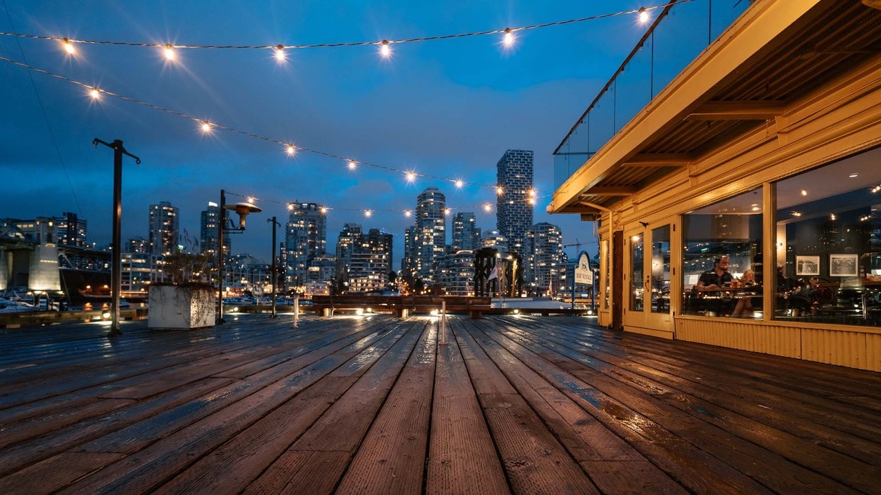 Granville Island waterfront dining