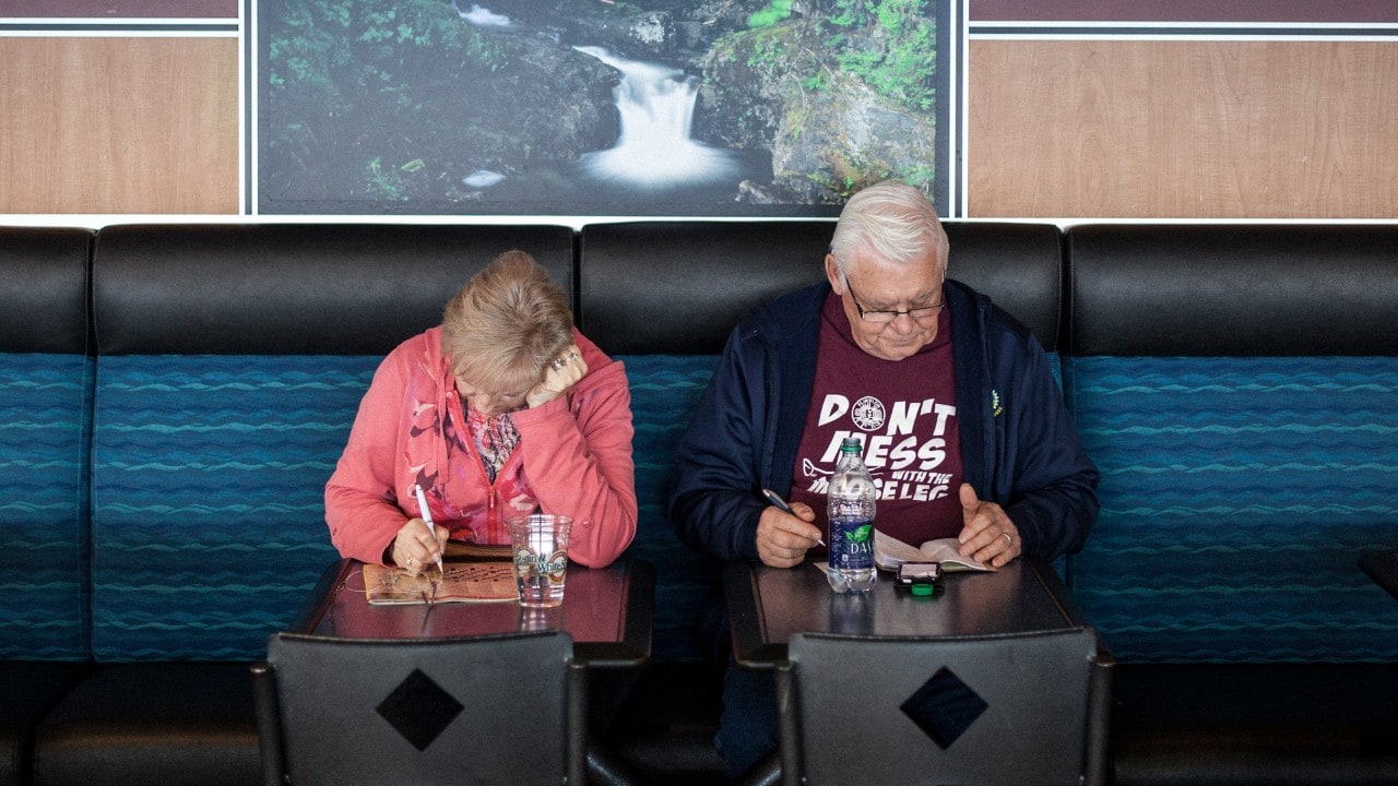 Passengers unwind on the ferry.