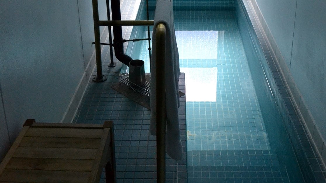 A Roman bath awaits visitors to Berkeley Springs State Park.