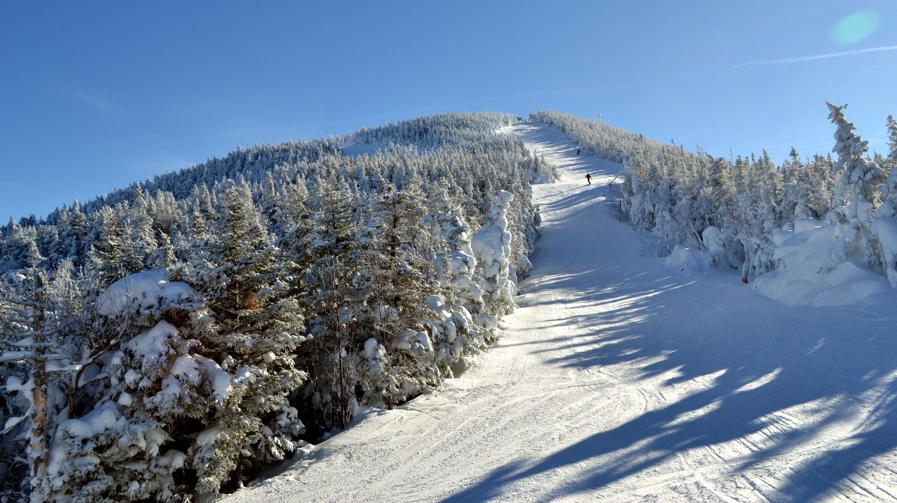 An exhilarating run from the top of Cannon Mountain