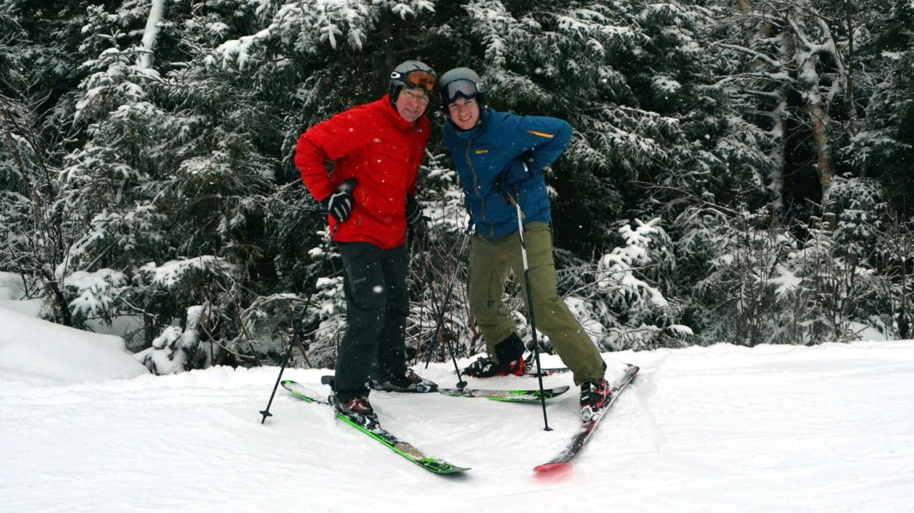 Friends enjoying the slopes